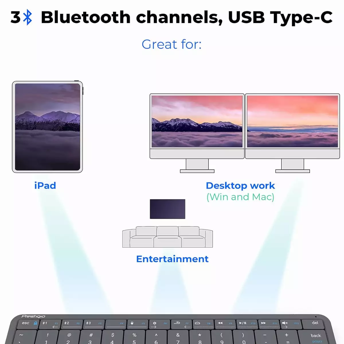 Clavier Prestigio Click and Touch 2